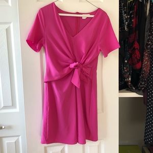 Pink dress with bow detail